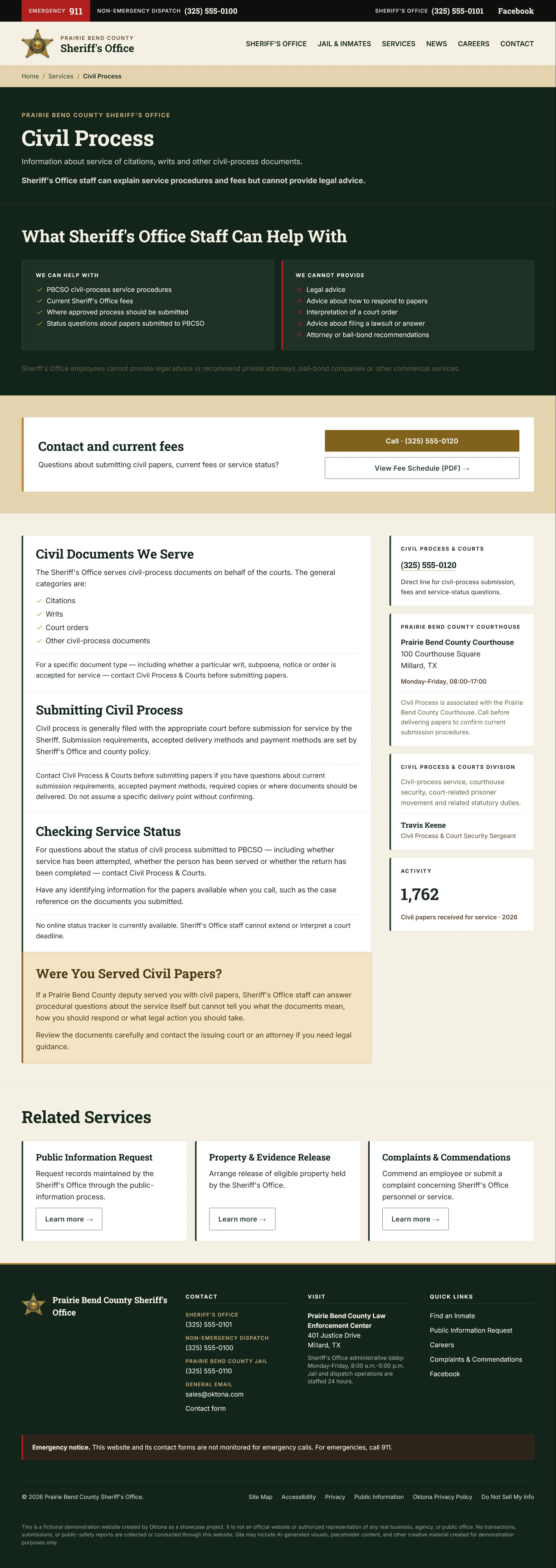Civil process page