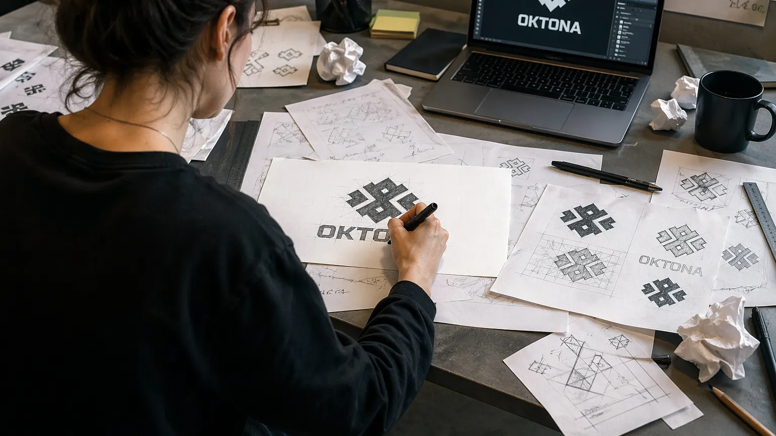 Branding and interface design workspace