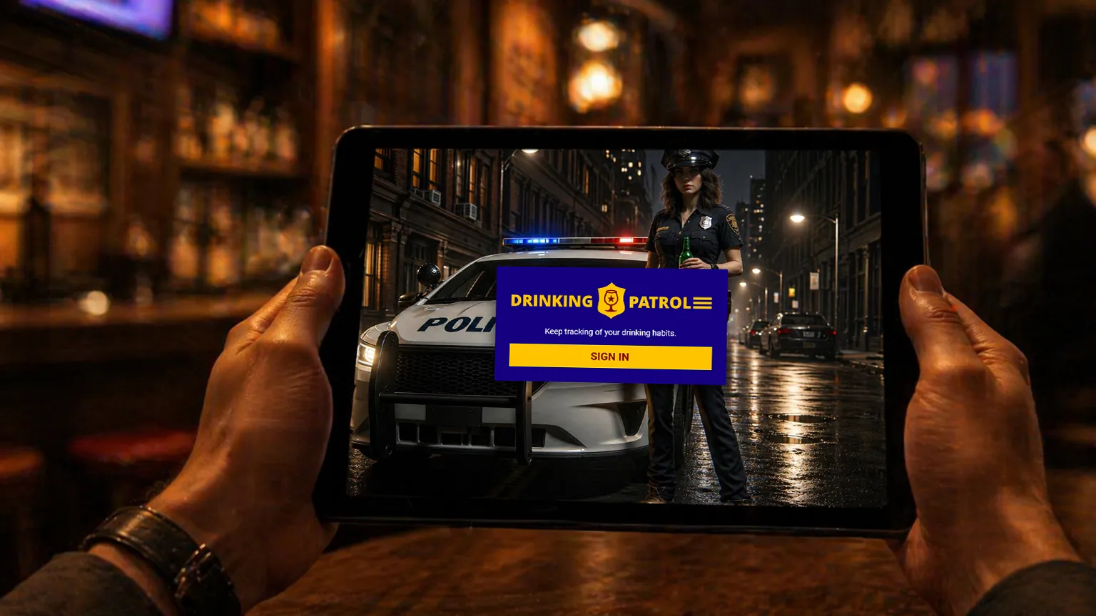 Drinking Patrol alcohol tracking app interface