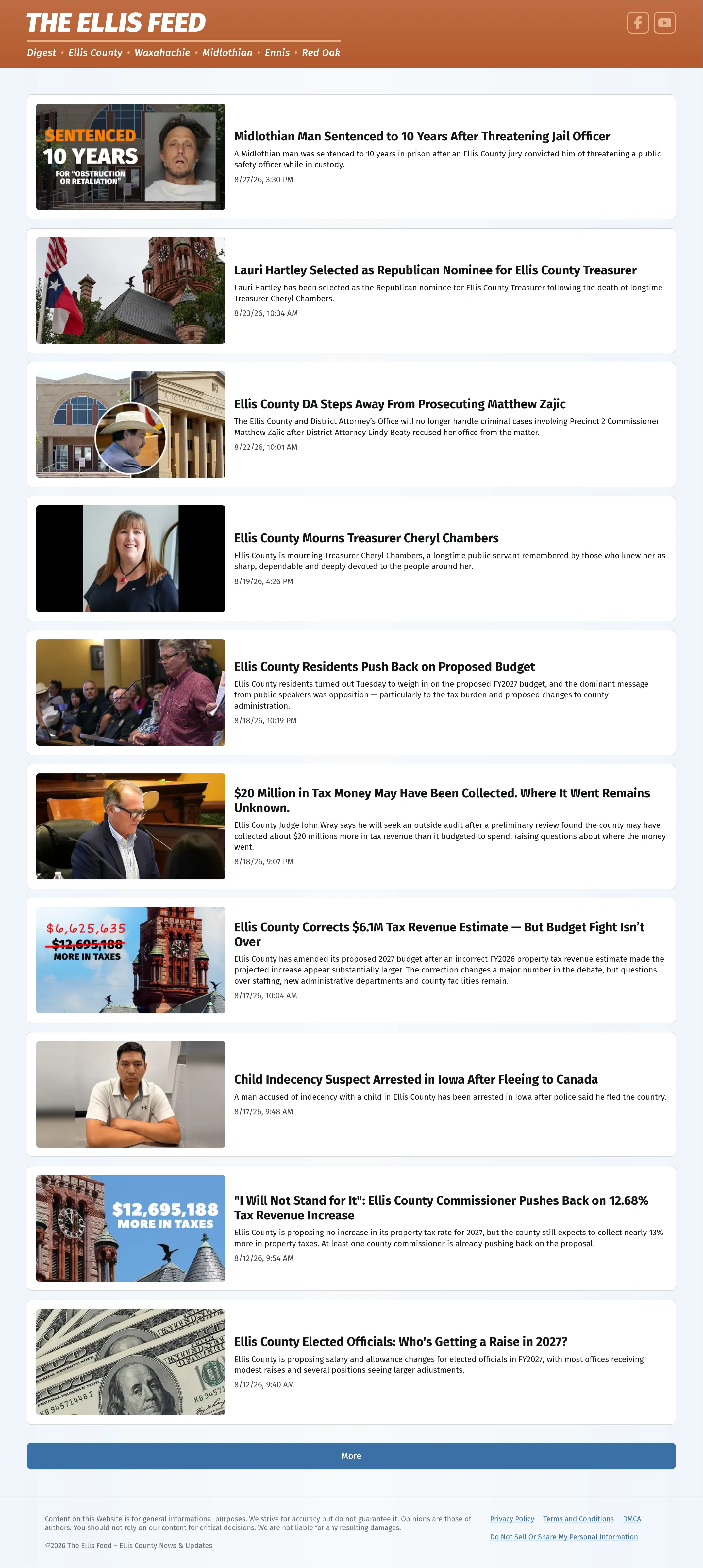 The Ellis Feed digest interface