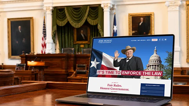 Jim Hogg for Governor preview in relevant environment